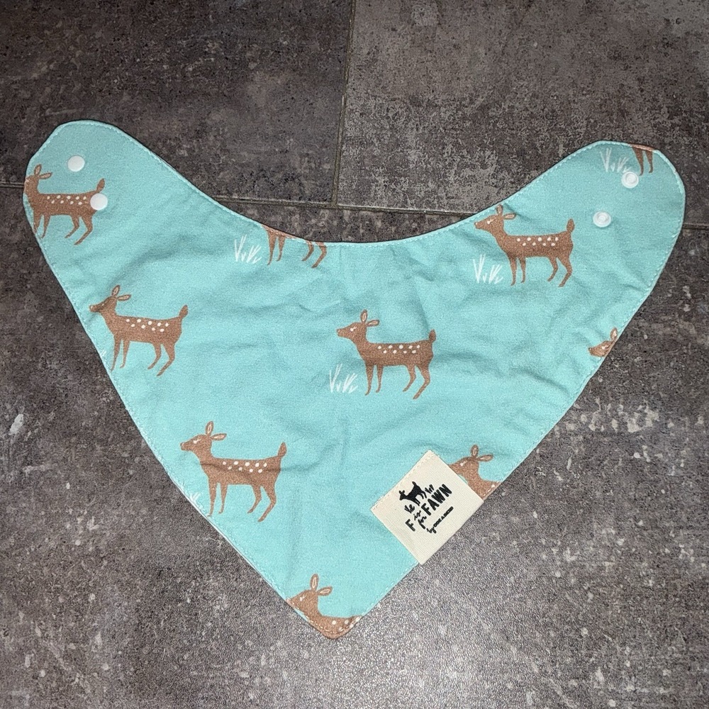 F‎ Is For Fawn By Doe A Deer Infant Toddler Drool Bib and Burp Bandana Neutral